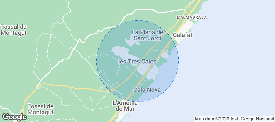 les Tres Cales Airbnb map